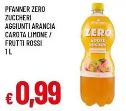 Famila Superstore Pfanner zero zuccheri aggiunti arancia carota limone / frutti rossi offerta
