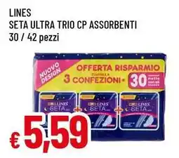 Famila Superstore Lines seta ultra trio cp assorbenti offerta