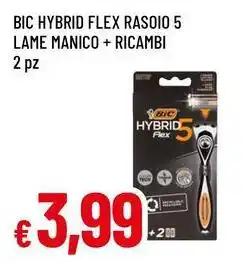 Famila Superstore Bic hybrid flex rasoio 5 lame manico + ricambi offerta