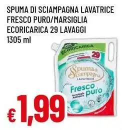Famila Superstore Spuma di sciampagna lavatrice fresco puro/marsiglia ecoricarica offerta
