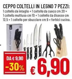 Famila Superstore Ceppo coltelli in legno offerta