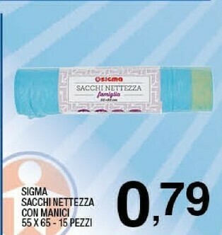 Sigma Sigma sacchi nettezza con manici offerta
