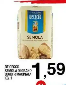 Sigma Semola di grano duro rimacinata 1000 g(ml) offerta