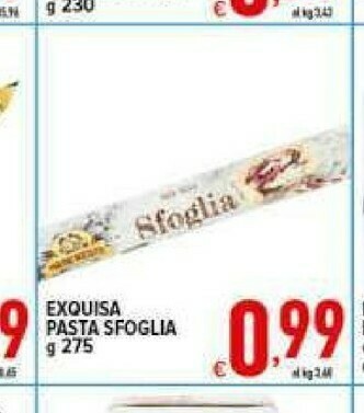Iper Triscount Pasta sfoglia offerta