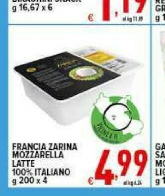 Iper Triscount Mozzarella offerta