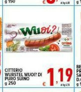 Iper Triscount Wurstel offerta