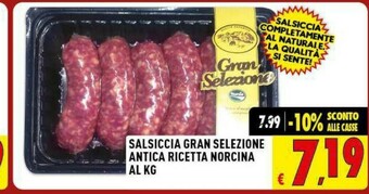 Iper Triscount Salsicce offerta