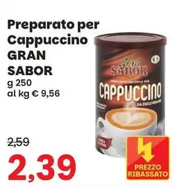 Prix Quality Preparato per Cappuccino Gran Sabor offerta