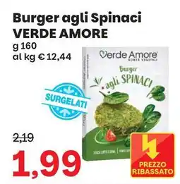 Prix Quality Burger agli Spinaci Verde Amore offerta