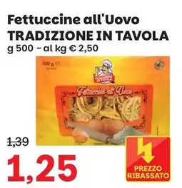 Prix Quality Fettuccine all'Uovo Tradizione in Tavola offerta