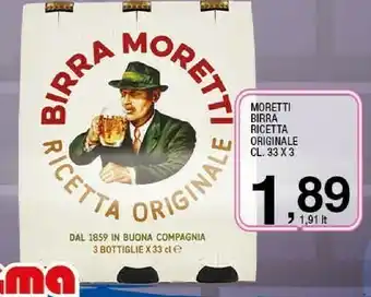 Sigma Birra moretti - birra ricetta originale 990 g(ml) offerta