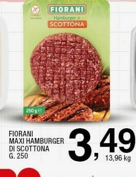 Sigma Fiorani maxi hamburger di scottona offerta