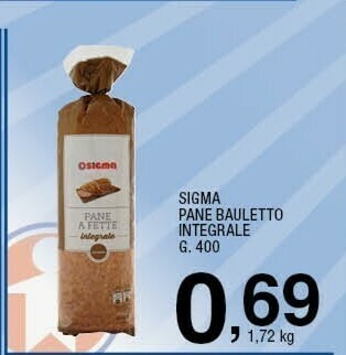 Sigma Sigma - pane a fette integrale 400 g(ml) offerta