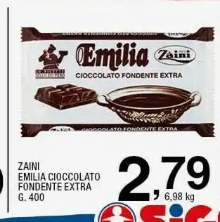 Sigma Zaini cioccolato fondente extra offerta