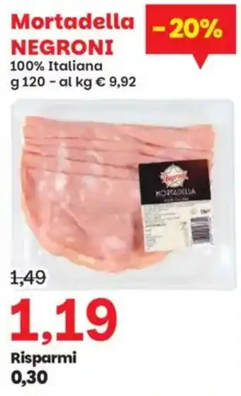Prix Quality Mortadella NEGRONI offerta