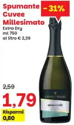 Prix Quality Spumante Cuvee Millesimato offerta
