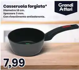 Prix Quality Grandi Affari Casseruola forgiata offerta