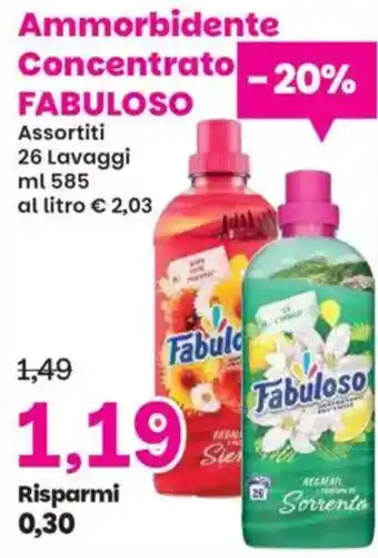 Prix Quality Ammorbidente Concentrato FABULOSO offerta