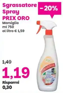 Prix Quality Sgrassatore Spray PRIX ORO Marsiglia offerta