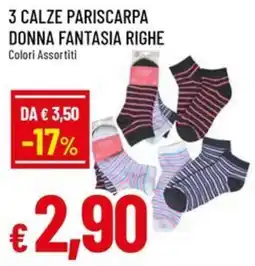 A&O 3 calze pariscarpa donna fantasia righe offerta