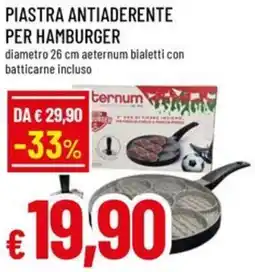 A&O Piastra antiaderente per hamburger offerta