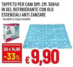 A&O Tappeto per cani dim. cm. 50x40 in gel refrigerante con olii essenziali anti zanzare offerta