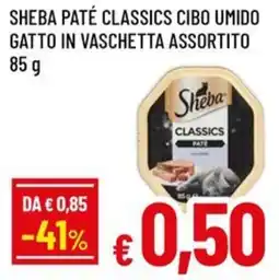 A&O Sheba paté classics cibo umido gatto in vaschetta offerta