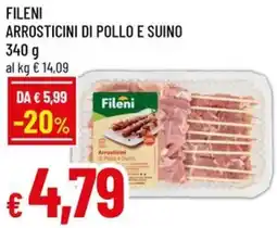 A&O Fileni arrosticini di pollo e suino offerta