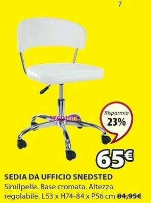 JYSK Sedie ufficio offerta