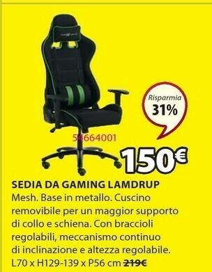 JYSK Sedie offerta