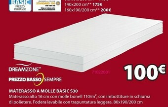 JYSK Materassi offerta