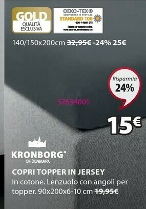 JYSK Lenzuola offerta