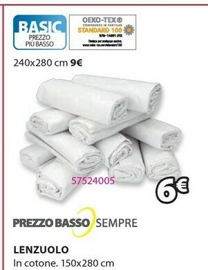 JYSK Lenzuola offerta