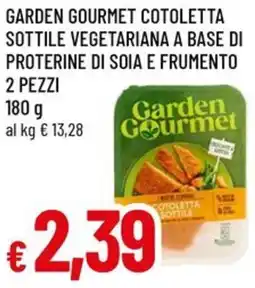 A&O Garden gourmet cotoletta sottile vegetariana a base di proterine di soia e frumento offerta