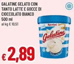A&O Galatine gelato con tanto latte e gocce di cioccolato bianco offerta