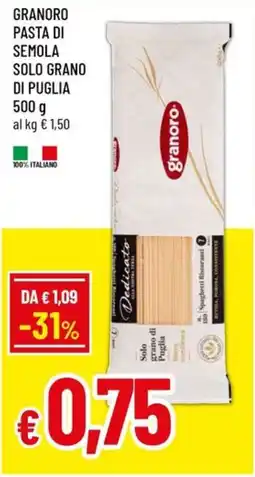A&O Granoro pasta di semola solo grano di puglia offerta
