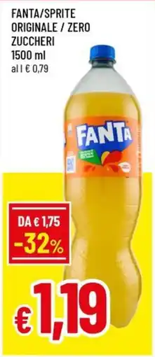 A&O Fanta/sprite originale/zero zuccheri offerta
