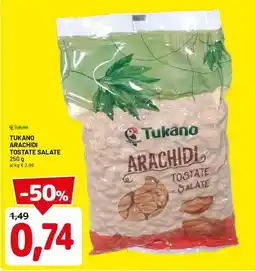DPiù Tukano arachidi tostate salate offerta