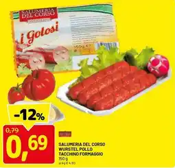 DPiù Salumeria del corso wurstel pollo tacchino formaggio offerta