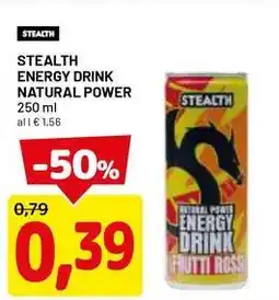 DPiù Stealth energy drink natural power offerta