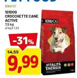 DPiù 101dog crocchette cane active offerta