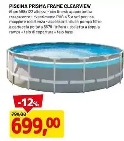 DPiù Piscina prisma frame clearview offerta