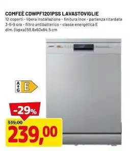 DPiù COMFEE CDWPF1201PSS LAVASTOVIGLIE offerta