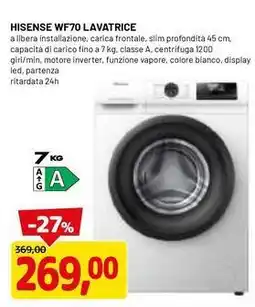 DPiù HISENSE WF70 LAVATRICE offerta