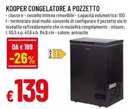 A&O Kooper congelatore a pozzetto offerta