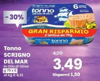 Prix Quality Tonno SCRIGNO DEL MAR in Olio di Oliva offerta