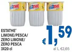 DEM Estathe' limone/pesca/ zero limone/ zero pesca offerta