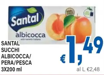 DEM Santal succhi albicocca/ pera/pesca offerta