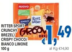 DEM Ritter sport crunchy brezel/ crispy choco/ bianco limone offerta