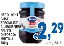 DEM Hero light gusti specialita' ciliegie nere/ frutti di bosco/ mirtilli offerta